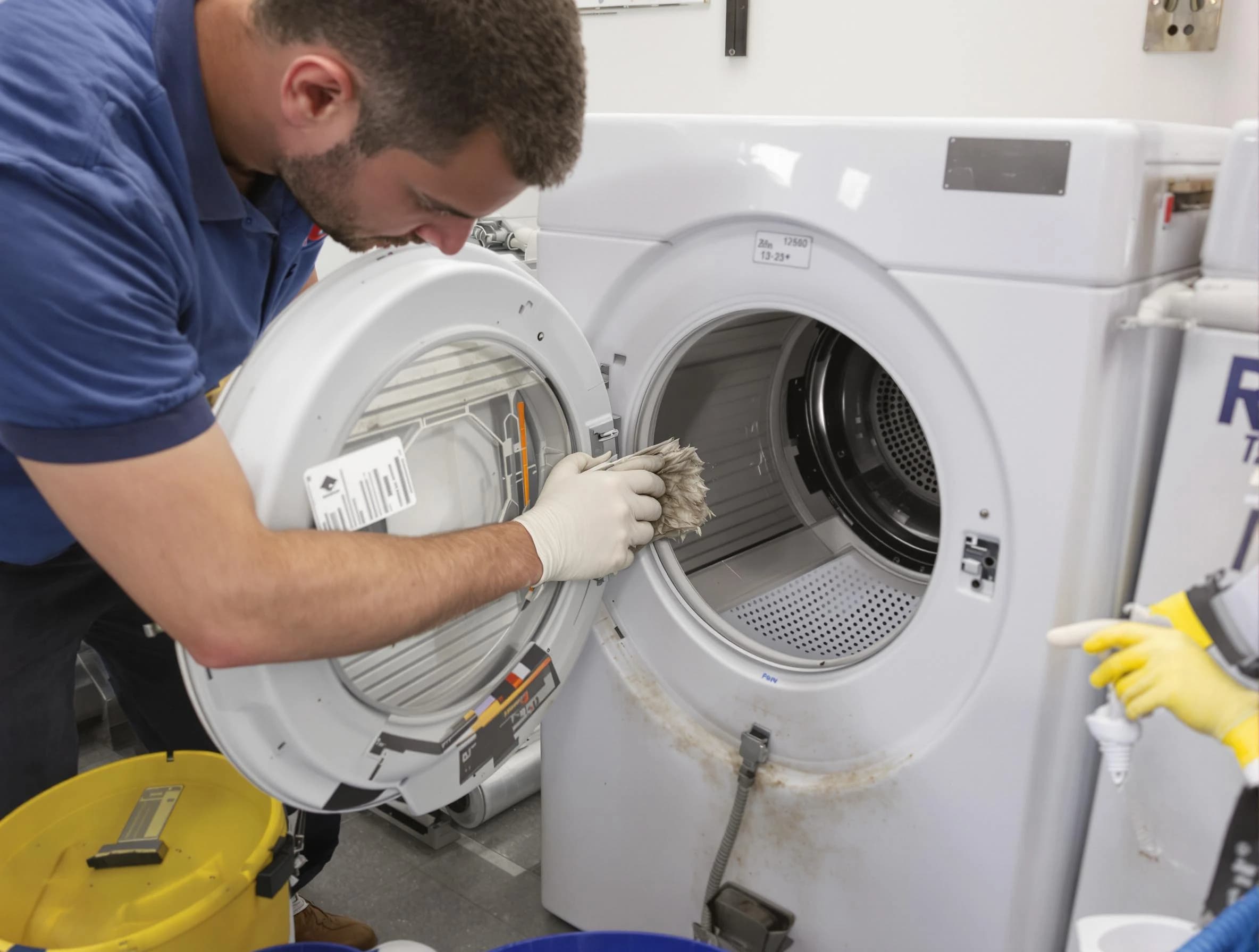 Apache Junction Dryer Vent Cleaning specialist performing detailed lint trap cleaning service in Apache Junction