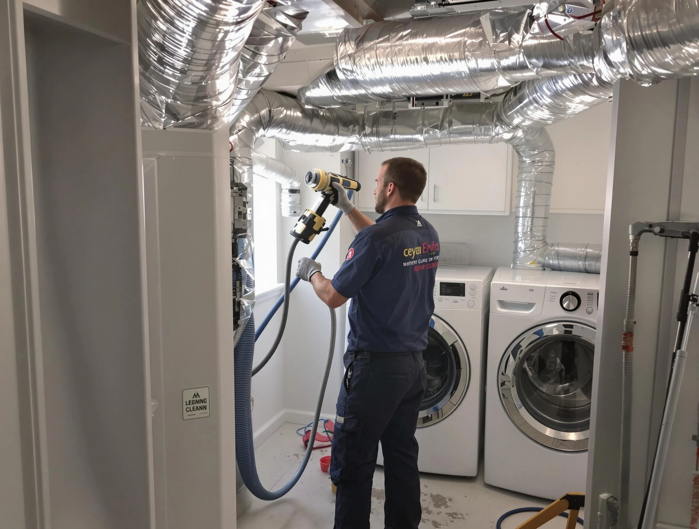Apache Junction Dryer Vent Cleaning specialist using advanced equipment for thorough duct cleaning in Apache Junction